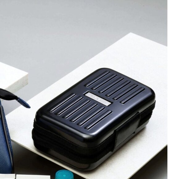 Salvatore Ferragamo Handbags - NEW Salvatore Ferragamo Sleek Black Hardcase Travel Case with Amenities